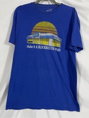 Blockbuster Blue Shirt Large - Make It A Blockbuster Night T-Shirt